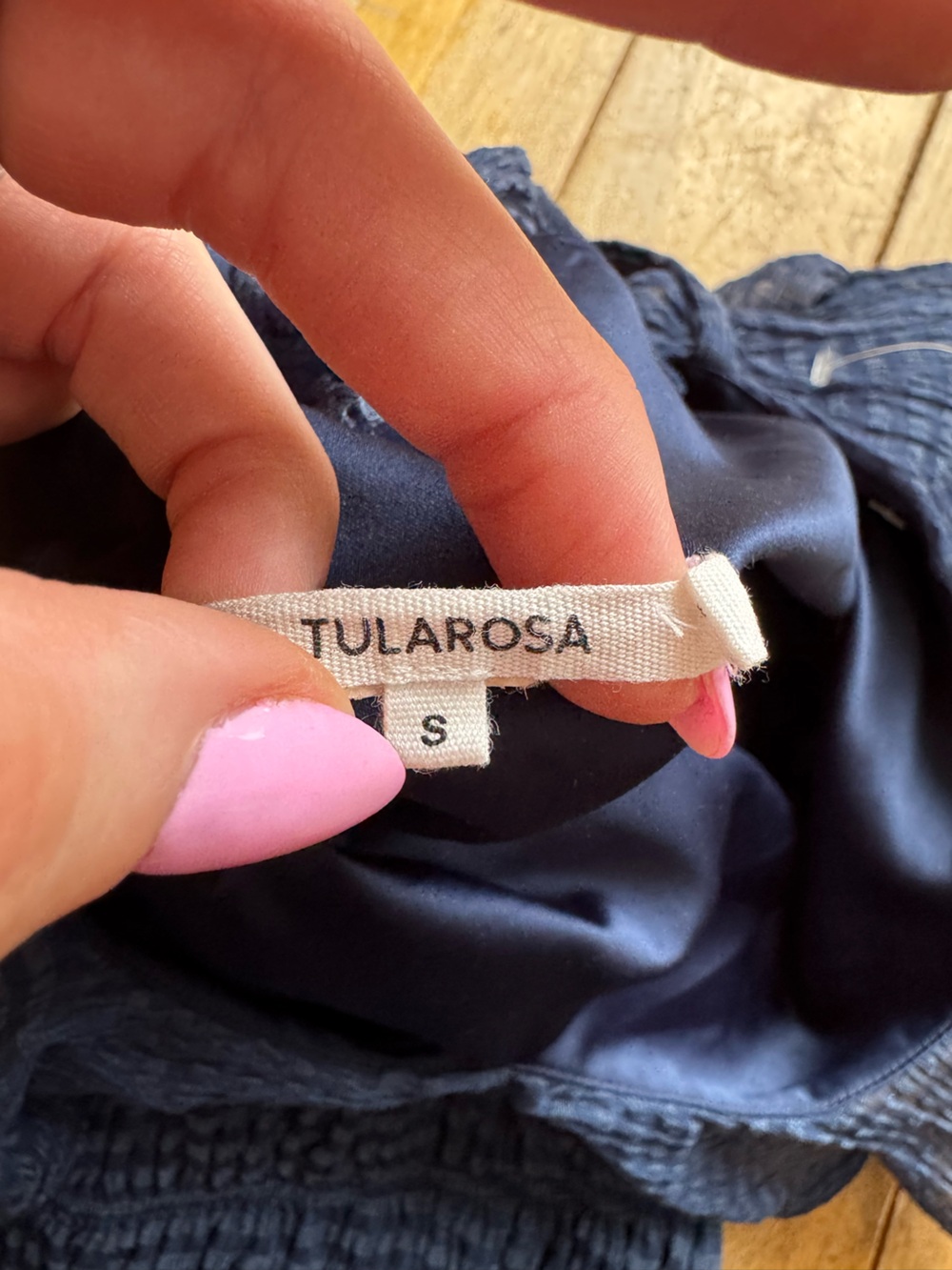 Tularosa Navy Blue Ruffled Mini Dress - Picture 6 of 7